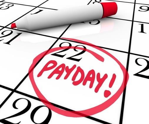 21 Paycheck Transition Non-exempt to Exempt - Last biweekly paycheck July 11 th (Pay Dates = June 17-30) July 1-31 paid on August 1 st (first monthly paycheck) Note: monthly paychecks include all pay