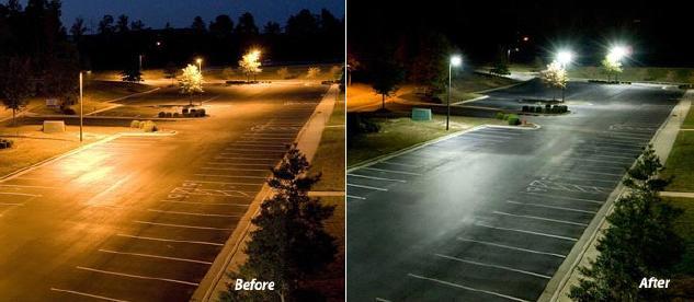 Lighting (outdoor) LED lights in parking lots now, in some situations, have a