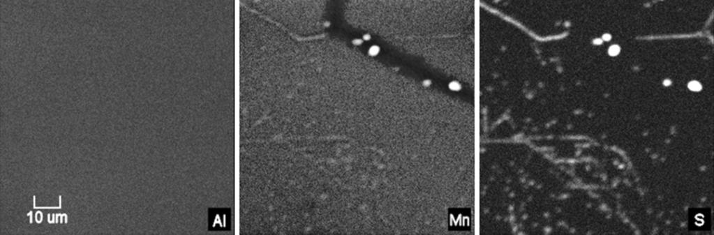 Fig. 10 EPMA image: Higher magnification of Fig. 9; C1in situ Melt condition, held for 10 min at 1273 K (1000 C), and then quenched.