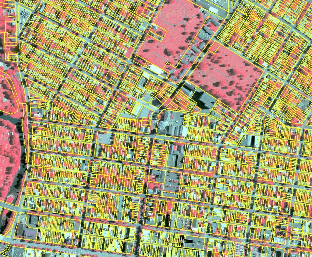 Mapping Pottstown s Trees Parcel Summary A previous estimate of tree canopy for Pottstown, derived from the 2001