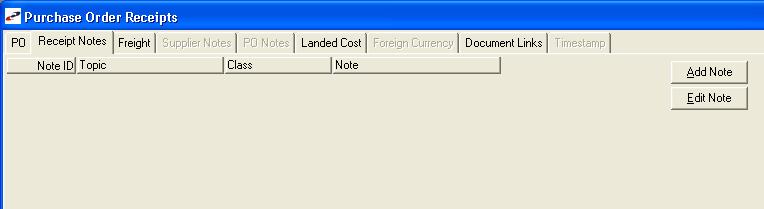 Purchase Order Receipts Add a Note to communicate