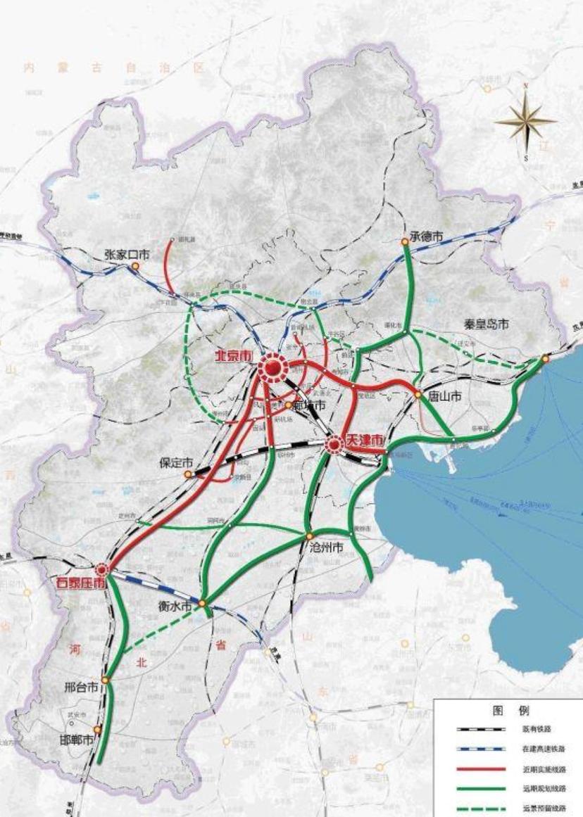 In an effort to shift its intercity and regional freight volume to rail, the Jingjinji Regional Plan proposes extensions to its intercity rail and high speed rail (HSR) networks.
