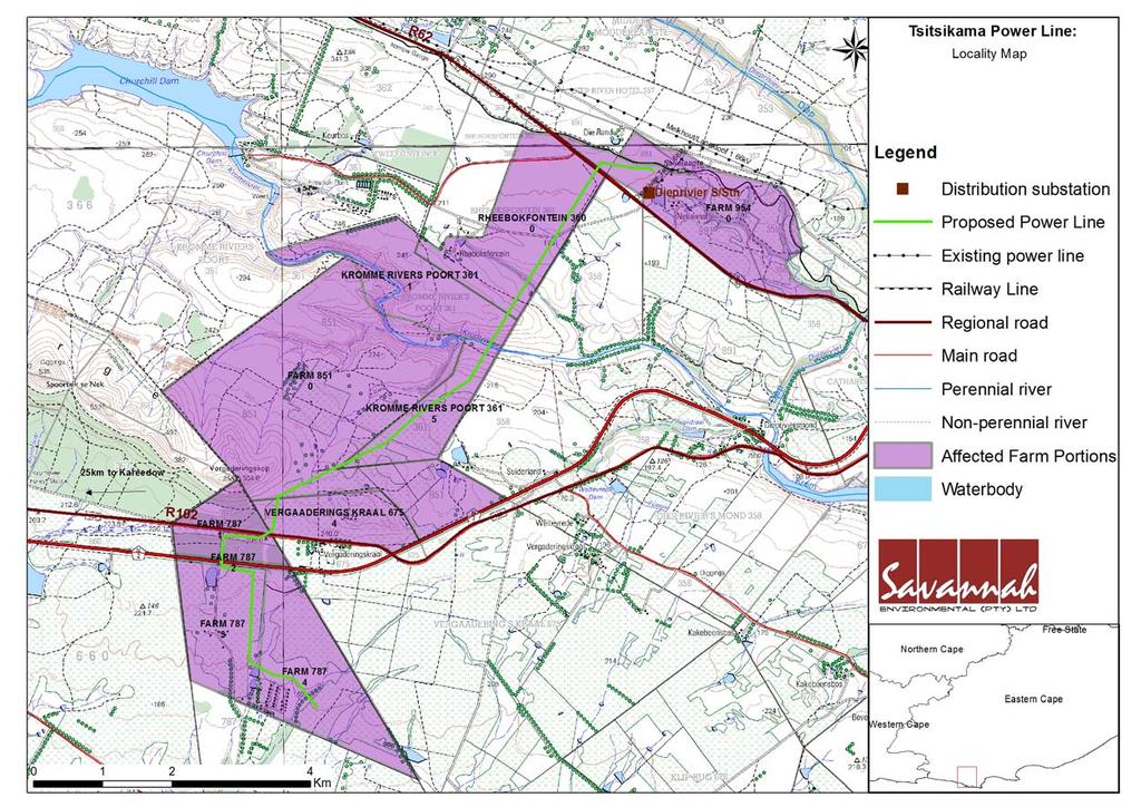 THE PROPOSED EXTENSION OF THE DIEP RIVER SUBSTATION, EASTERN CAPE PROVINCE Figure 1.