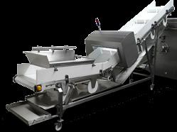Inclined/horizontal/angled conveyor belt PE link conveyors for frozen meat block transport PU positive