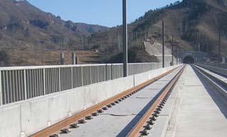 2008. The contractor wanted a quick installation and adjustment of the line and level, in order that materials trains could be run