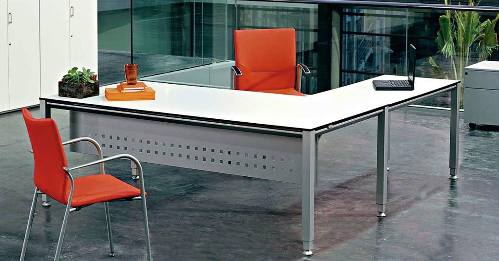 FEATURES Single desks Desk-mounted and Split screens Worktops available with different finishes and colours Quick and easy assembling