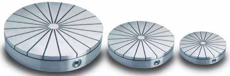 SECTION 24 - MAGNETS 5694-37 Neostar Circular Permanent Magnetic Chucks with Radial Poles for Grinding and Turning Applications Neodymium powered double magnetic system, resulting in the highest