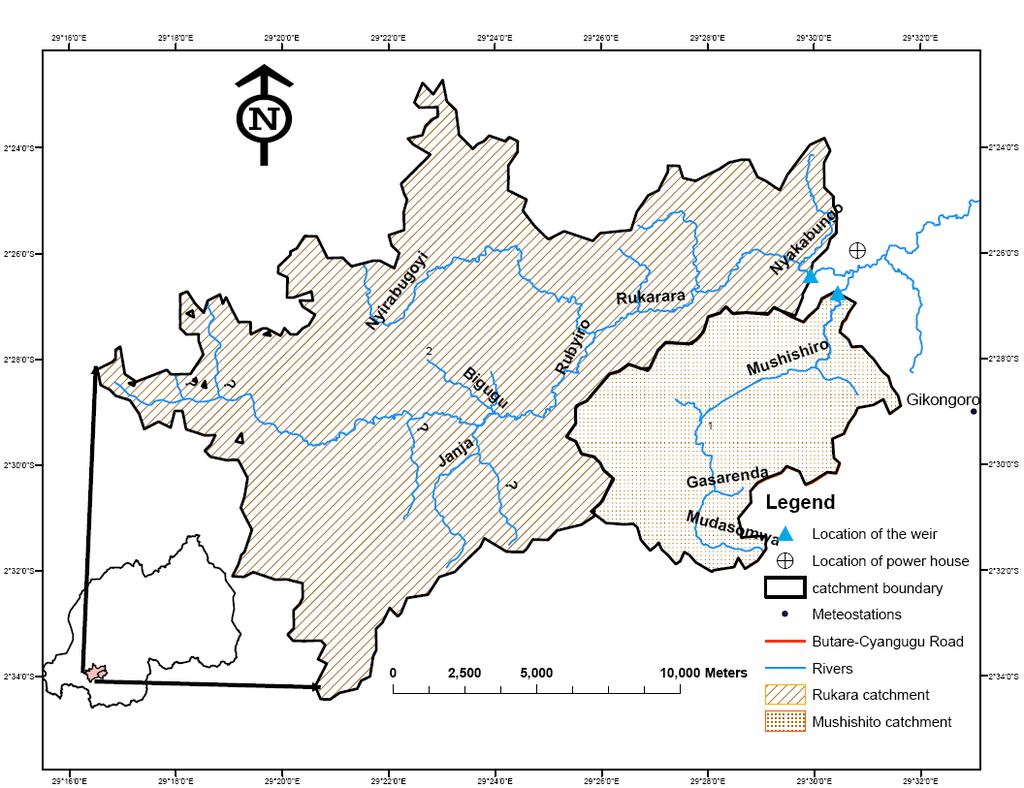 Figure 1. Location of the study area in Rwanda.