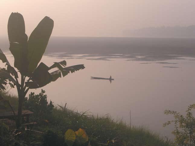 The Mekong River at Vientiane, Laos. Photo: Shannon Lawrence villagers.