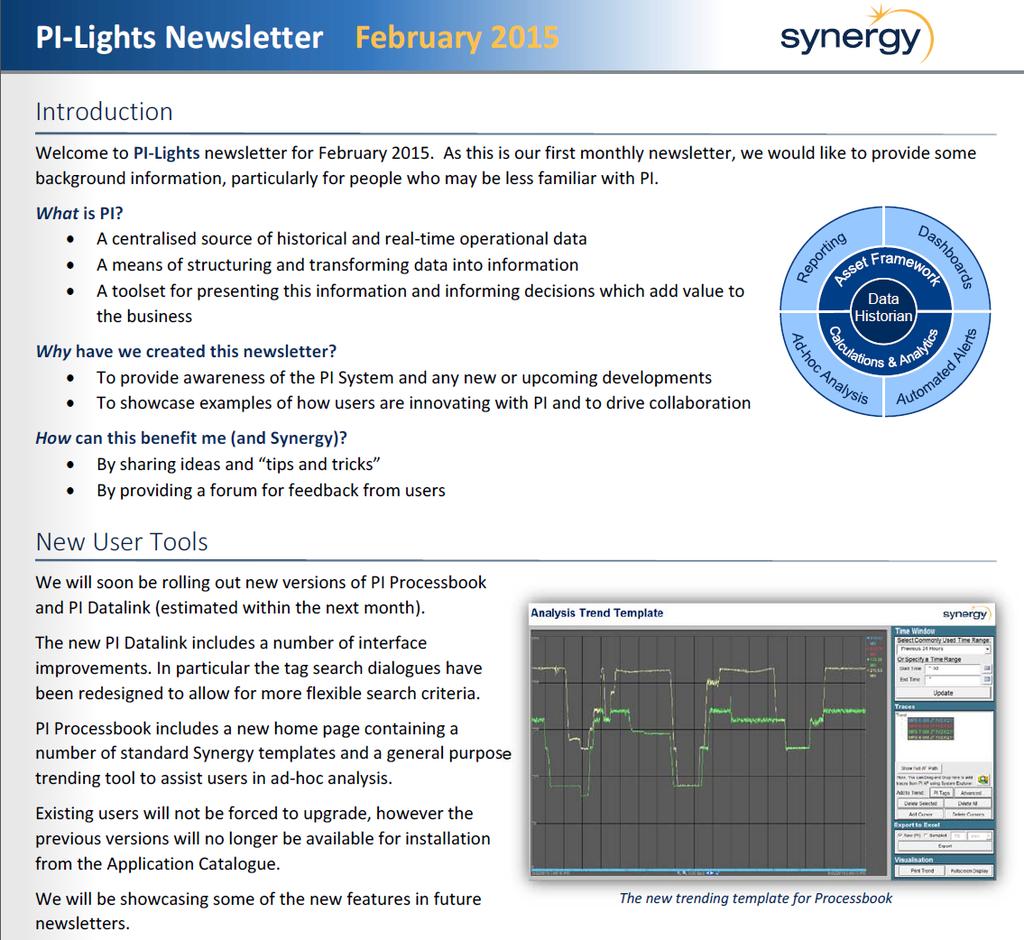 Newsletters Intranet articles Visualisation