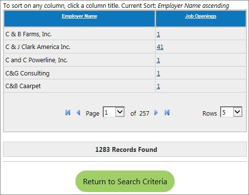 Change Geographic Area of Job Search Keyword Enter the employer s name (whole or partial). To expand the keyword search, click the + Keyword Search Options link.