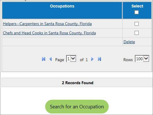 On the Occupations tab: Occupations Tab Click on an Occupation title link to open the Occupation Profile for that occupation.