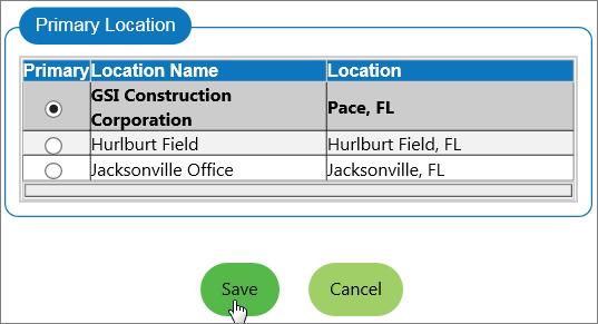 To designate a location as the employer s primary location, click the This is not the primary location link near the top of the Location screen. A pop-up window will open (as shown below).