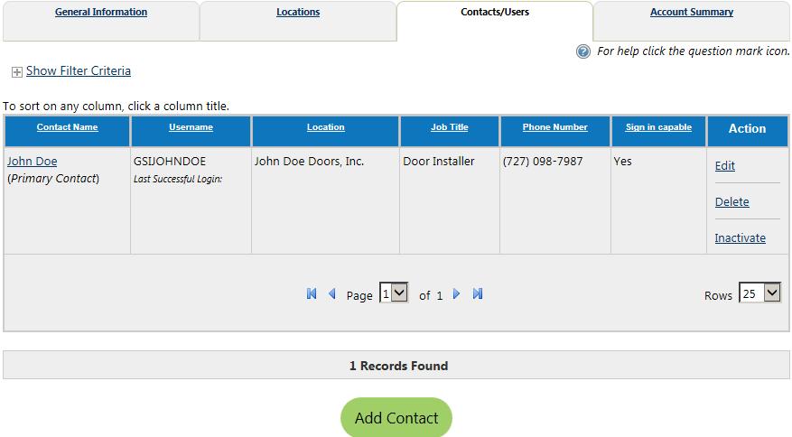 Assign Case Manager Screen The system will redisplay the initial screen. To assign a case manager to a different location, click the Create New Assignment link for that location.