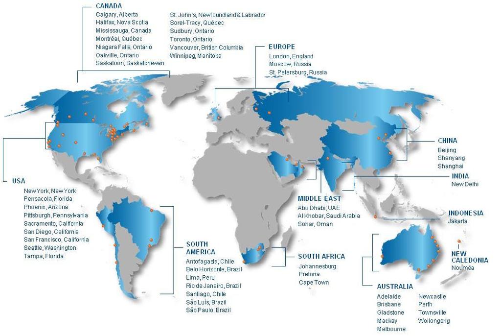 Our offices are located around the world to serve customers regional and global needs.
