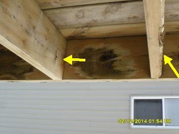 Deck installed without supporting bracket hardware. Recommend installing brackets. 8.