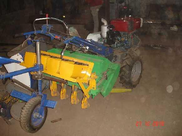 Jack has also recently received a National Agro. 2WT seed drill from India. This drill was featured a few months back. However it has to be unpacked and assembled to a 2WT rotavator.