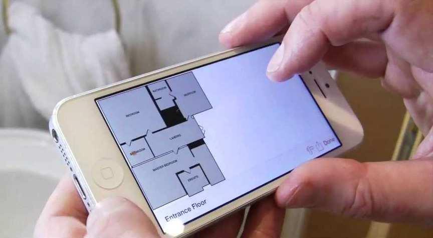 ROOM SCAN APP RoomScan Pro draws floor plans all by itself just touch each wall with your phone! No Sketching.