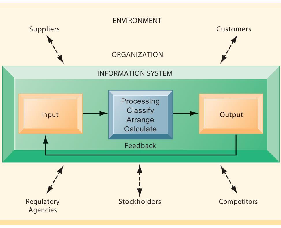 Perspectives on Information Systems Functions of an Information System An information system contains information about an organization and its surrounding environment.