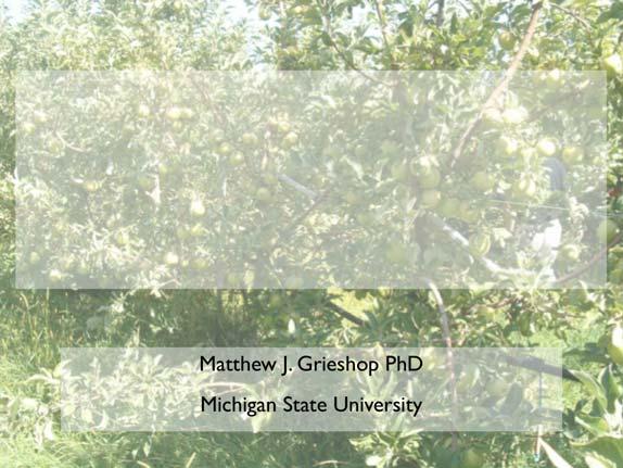 What works for insect, disease, and weed management in organic apple production Matthew