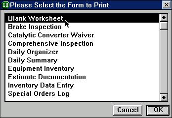 Then type in the number of Blank Worksheets to print, then single-left-click the OK button.