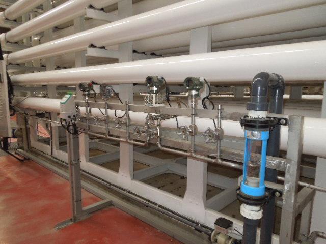 PILOT UNIT START UP OPERATING CONDITIONS Feed Flow: 6.6 m 3 /h Brine Flow: 3.6 m 3 /h Permeate Flow: 3.