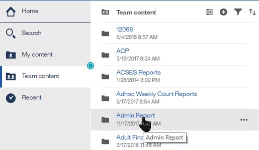 Chapter 1 Getting Started in IBM Cognos Analytics Trainer Demo: Admin Report folder in CBMS Cognos This is also a good point in our