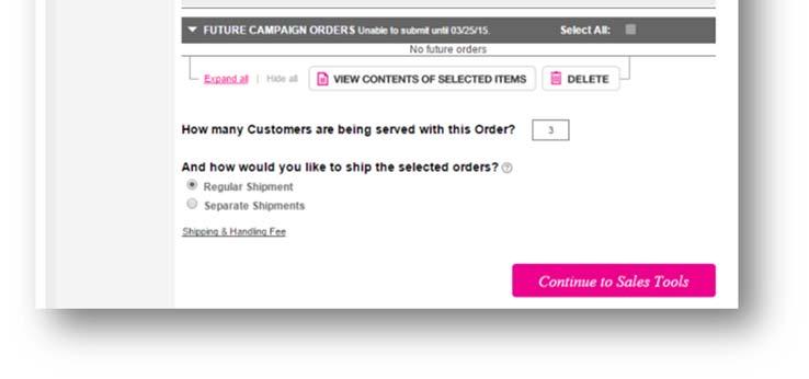 customer's name, then click the order number.