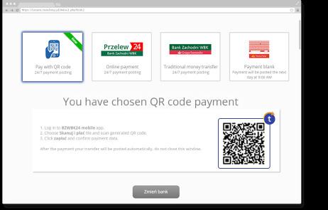 QR code payment Mobile payments We focus on