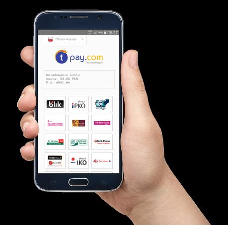 With RWD you can increase mobile sales and offer Customers flexible solutions. tpay.
