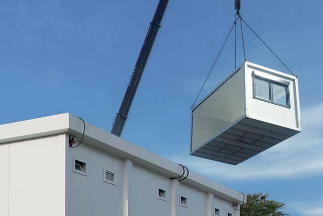 The Losberger 3001 Plus module: versatility in steel From transport container to modular unit The sea container,