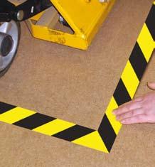 Application: Self adhesive Usage: General light industrial use and temporary line markings Material: Vinyl Thickness: 150 microns Application: By applicator or hand red/white Red yellow white yellow