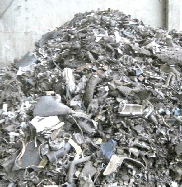 Non-ferrous metal mix (mostly aluminum) from the