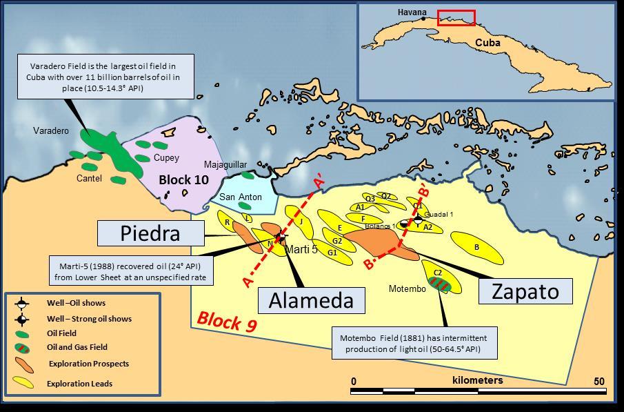 Cuba Block 9 19 Leads in Conventional Play Priority drill targets identified Alameda,