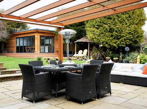 Simplicity Alfresco Ideal for BIG SPAN VERANDAS, GLASS ROOMS and OUTDOOR DINING CANOPIES.
