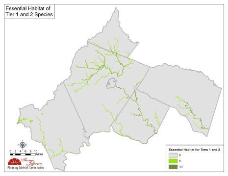 Regional Eco-Logical Framework The Regional Ecological Framework tool was developed by TJPDC with funding from FHWA.