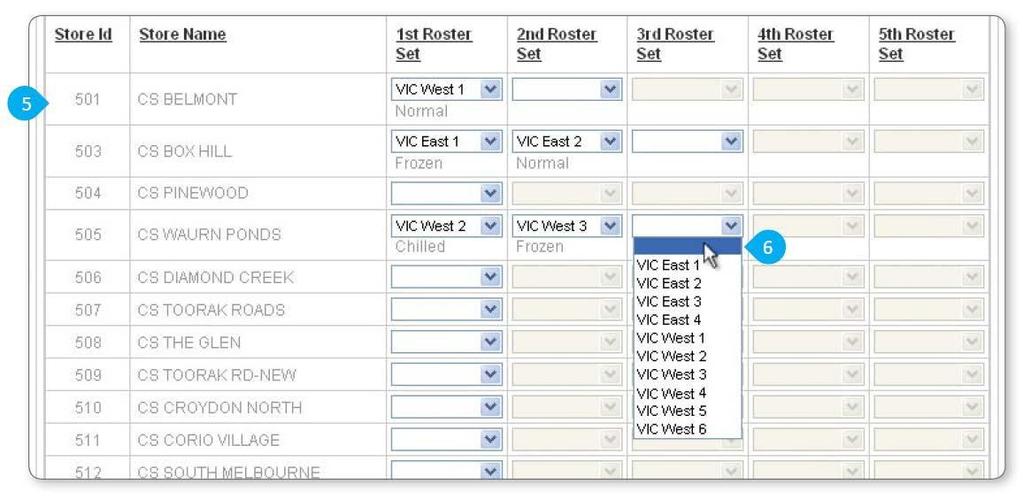 You can also remove or un-assign store(s) from a Roster Set. 1 After logging in to the Direct Supplier Roster Tool click Assign Store(s) to a Roster Set.