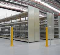 HIGH-RISE SHELVING TO REDUCE STORAGE FOOTPRINT Two TIER Storage structure to utilise