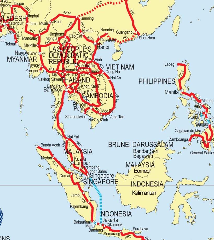 I. Sub-regional and regional coorperations - ASEAN will become Economic Community in 2015 - ASEAN Physical Connectivity To develop an integrated and wellfunctioning intermodal transport, ICT and