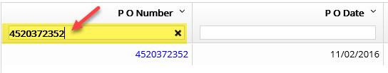 Search by Date: Yu can minimize yur search by Selecting a Vendr Number frm the drp dwn here als, then Enter a Date Range and click Search.