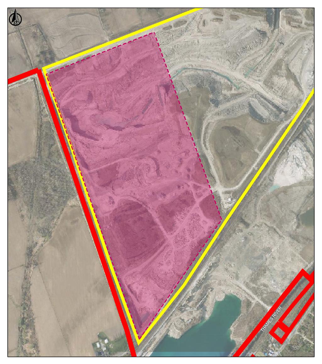 (Volume is too small) This orientation has enough space for: The proposed landfill Minimum 30 meter buffer zone This orientation will be carried forward for further study.