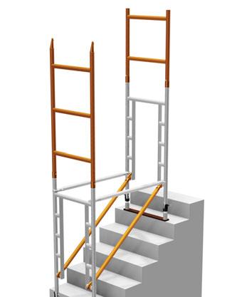 ASSEMBLY INSTRUCTIONS - 1.5-2.5m platform height Complete steps 1-3 first (page 8) STEP 4 STEP 5 STEP 6 Now install 2 diagonal braces on the lowest possible position on the walkthrough frames.