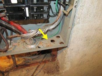 Missing knock outs at 200 amp panel Breakers / fuses Number of breakers Missing breaker slot