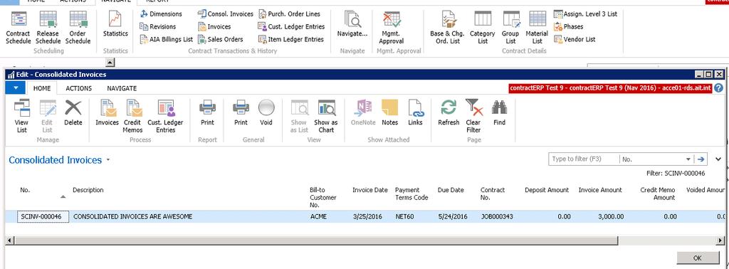 Consolidated Invoicing Now, let s navigate...from the contract list, click the Consolidated Invoices icon to open the Consolidate Invoices window. Here you can do many things.
