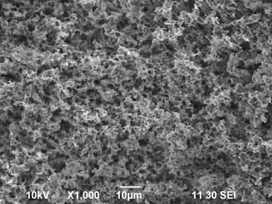 Fig.3. SEM image of aluminium in 1N HCl in absence of inhibitors Fig.4. SEM image of aluminium in 1N HCl in presence of 2-amino, 5-phenyl, 1,3,4 triazole IV.