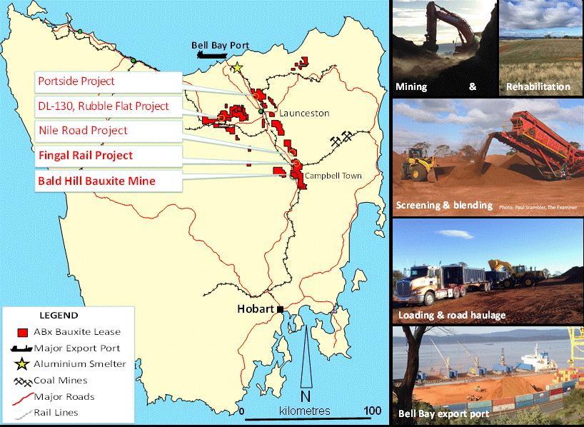 Page 2 Figure 1: Locations of ABx bauxite mines, projects and