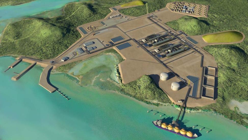The downstream facility will utilise ConocoPhillips proprietary Optimised Cascade Process LNG technology Artist s impression of the LNG facility Recent ConocoPhillips/Bechtel LNG success Darwin LNG