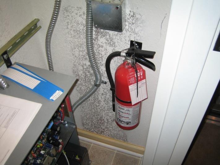 Elevator Fire Extinguishers American Society of Mechanical Engineers Section 8.6.