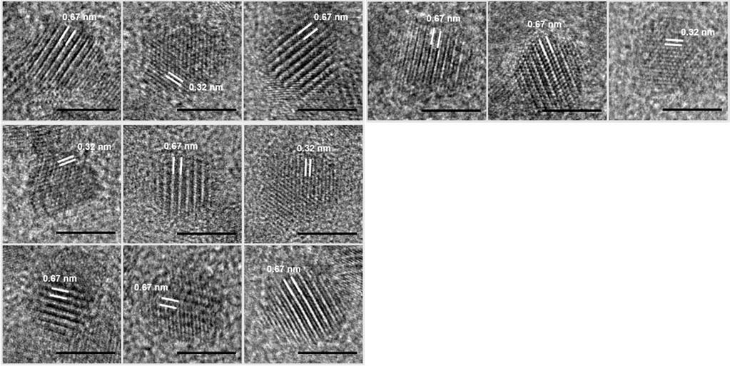 images of several more 6 nm Cu 2 Se nanocrystals (NCs).