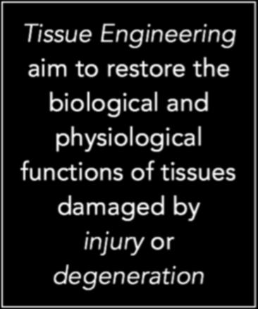Tissue Engineering aim to restore the biological and physiological functions of tissues damaged by injury or degeneration Rejuvenetion medicine aim to restore the